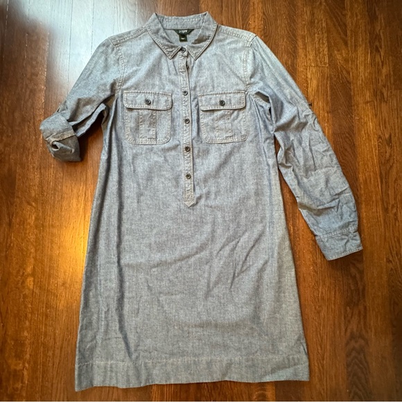 J Crew Chambray Dress Size Small - Picture 1 of 4